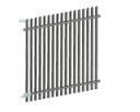 Palisafe Fence Panel - 2.4m high x 2.6m Grey Assembled