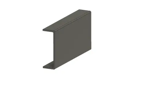 [FPC150506SG26000] Series23 Grey 150x50x6mm x 6000mm C Channel