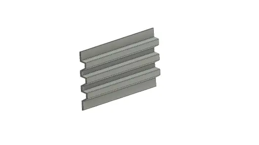 [FKP150153SG25000] Series17 Grey 150x15x3mm x 5000mm Kickplate