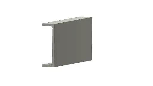 [FPC200609SG24000] Series23 Grey 200x60x9.5mm x 4000mm C Channel