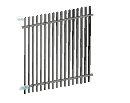 [FAFP2400SG2600] Palisafe Fence Panel - 2.4m high x 2.6m Grey Assembled